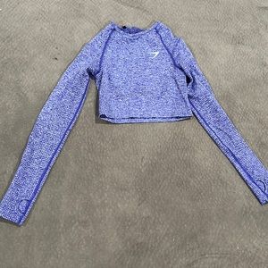 Vital Seamless long sleeve crop Purple Marl